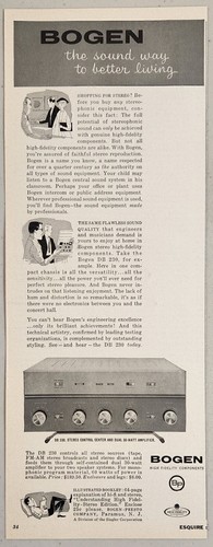 1959 print bogen stereo - print, ad